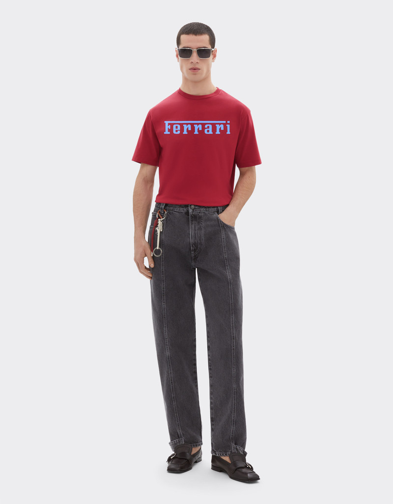 Ferrari Cotton T-shirt with Ferrari logo outlook