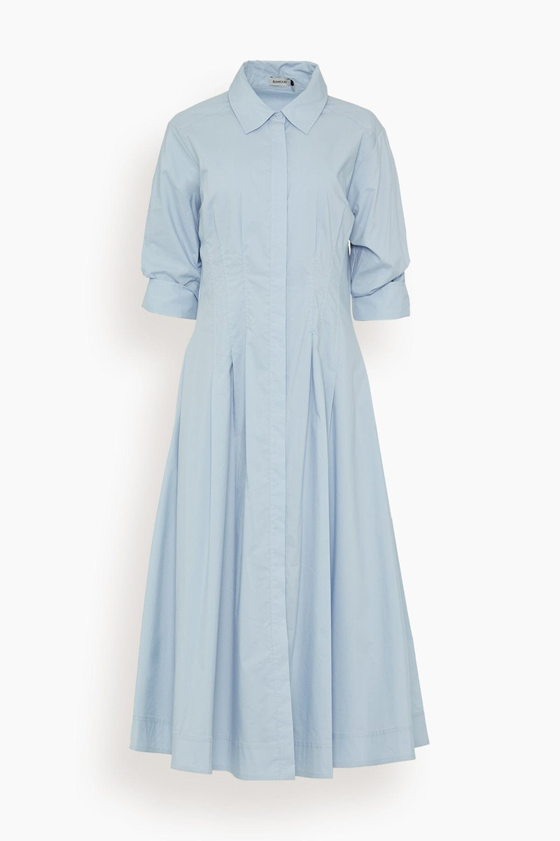 Jazz Pintuck Midi Dress in Periwinkle Sky (TS) - 1
