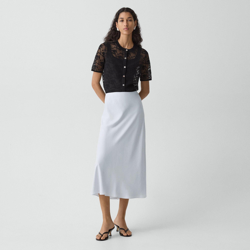 Fluid Pull-On Skirt in Washed Twill 1