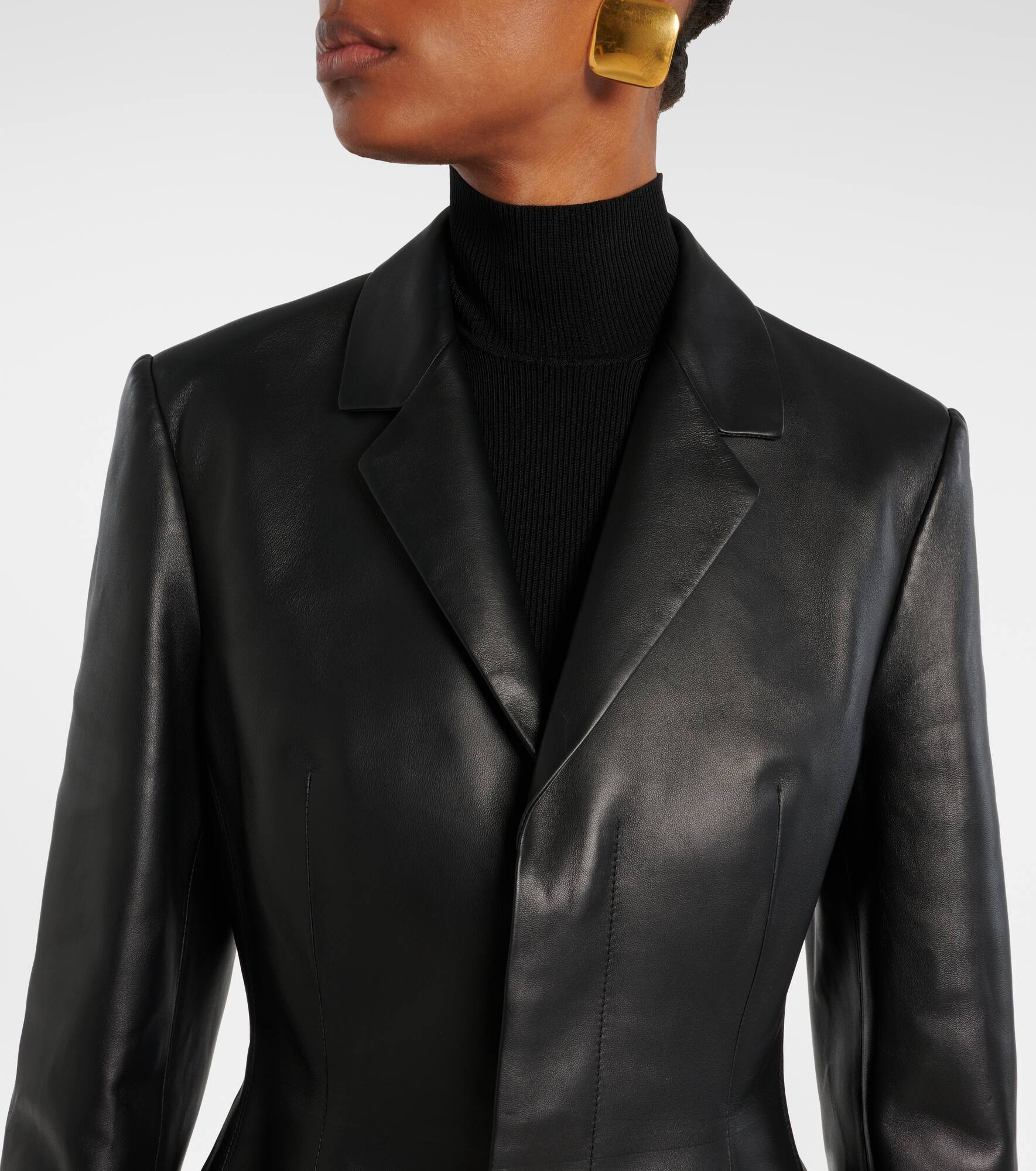 Leather blazer - 4