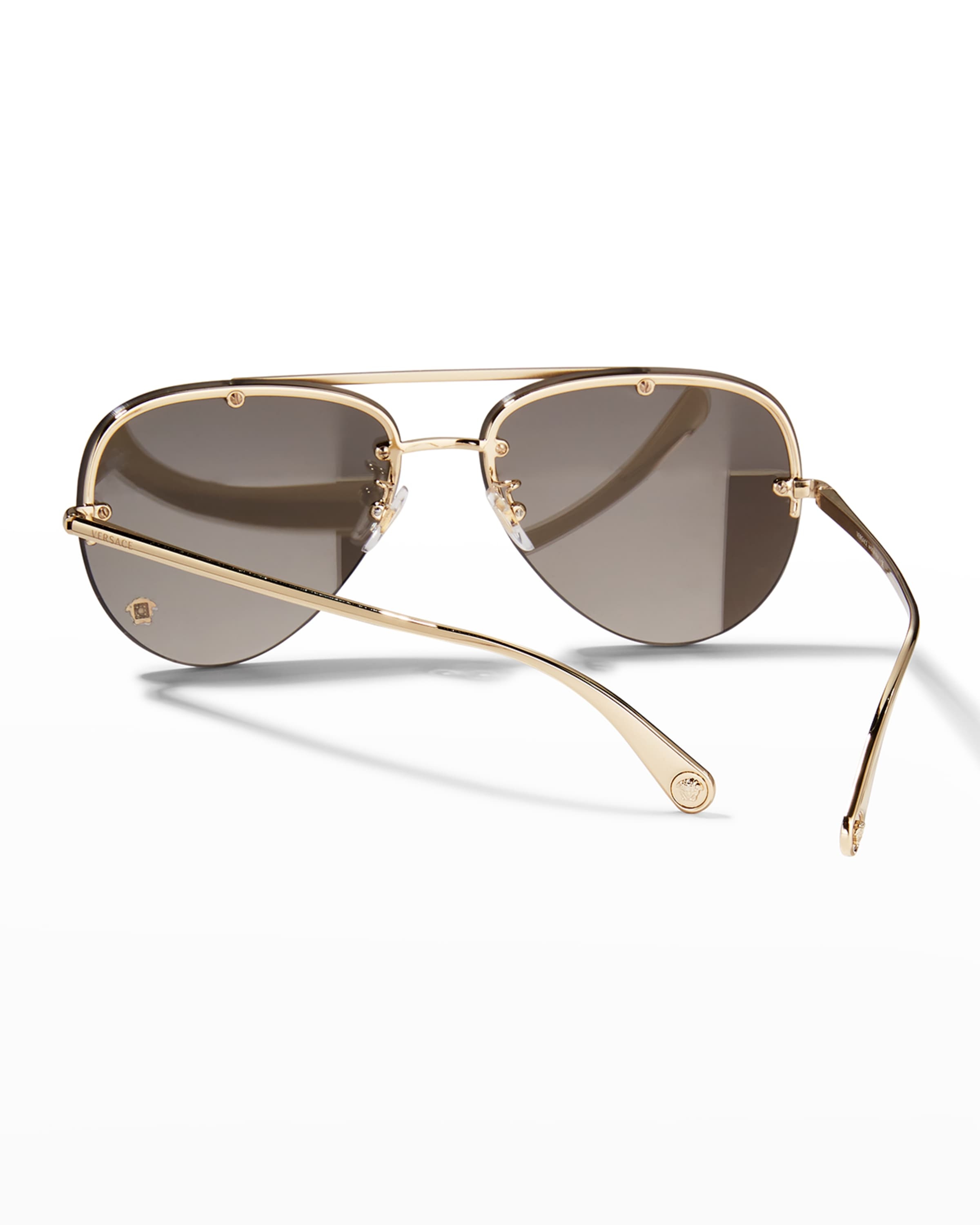 Men's Rimless Metal Aviator Sunglasses - 2
