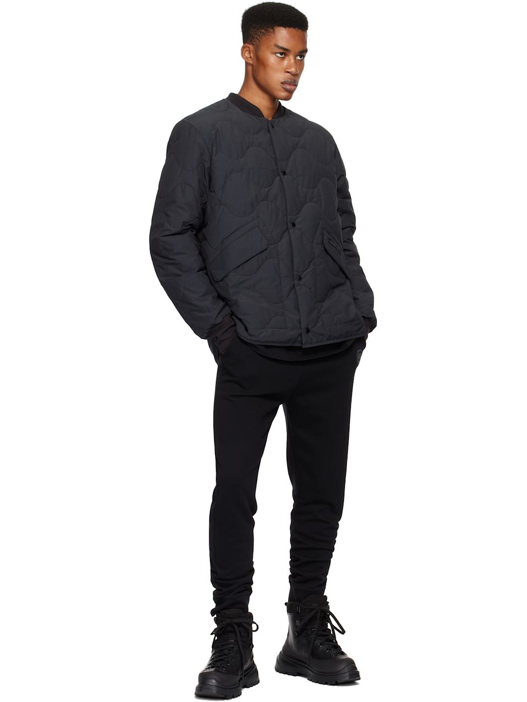 Black Boswell Reversible Down Jacket - 6