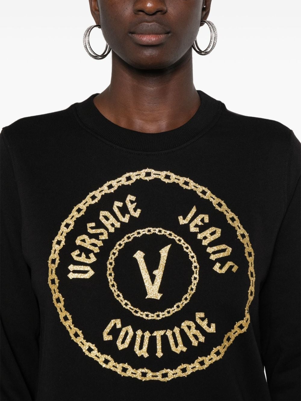 logo-print cotton sweatshirt - 5
