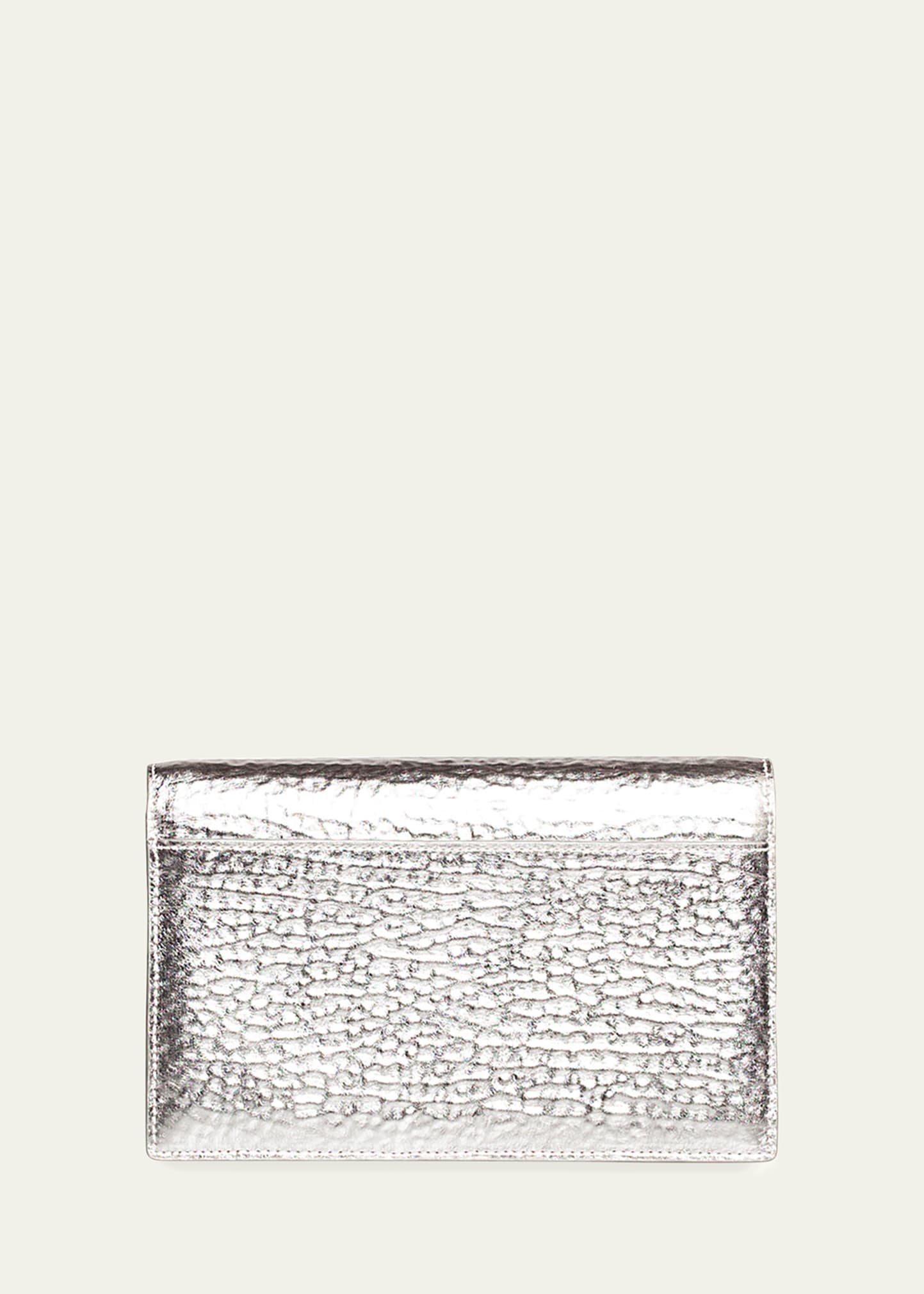 Anouk Hammered Leather Envelope Clutch Bag - 2