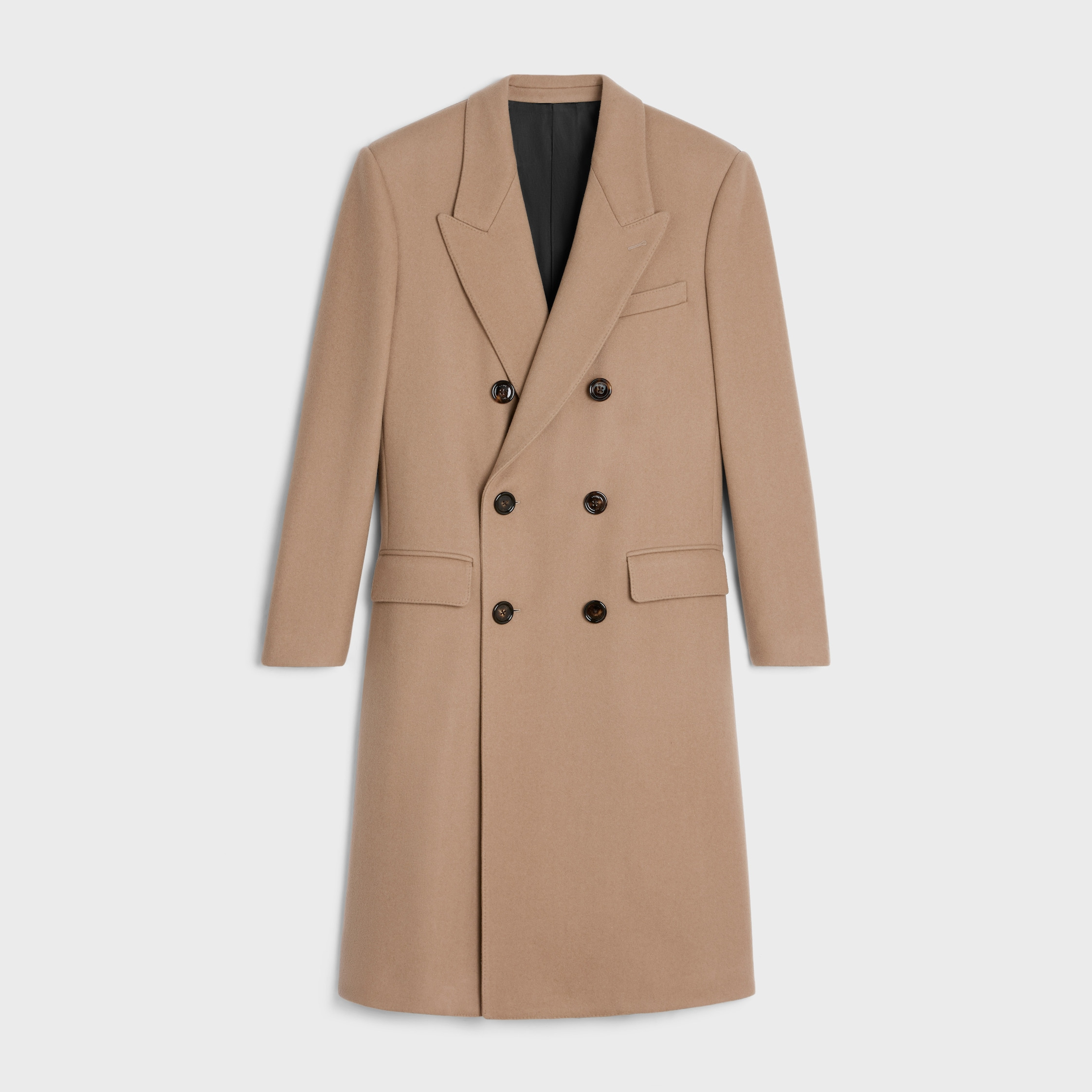 boxy coat in cashmere cloth - 1