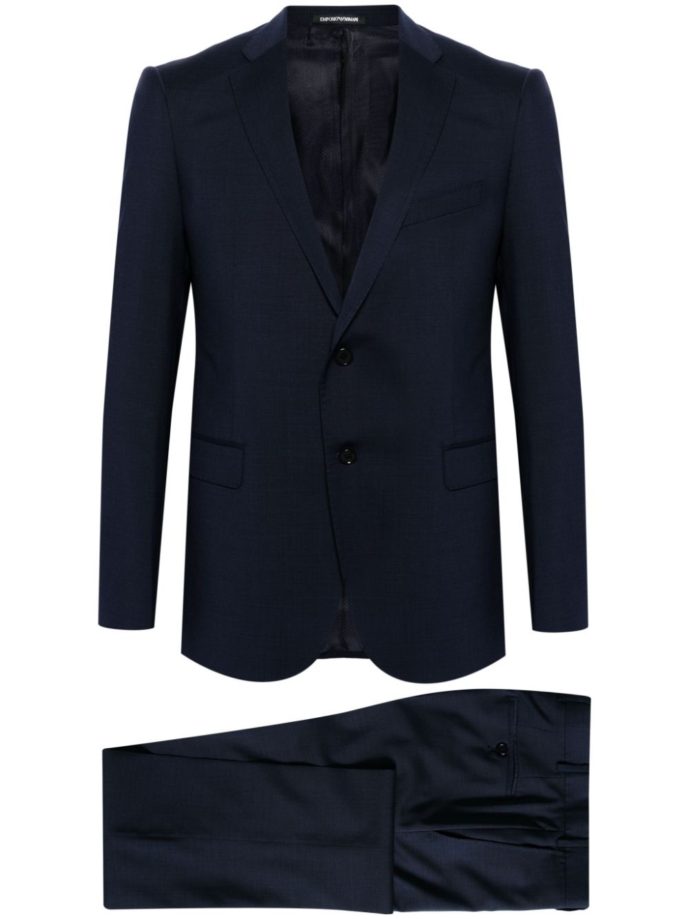 virgin wool single-breasted suit - 1