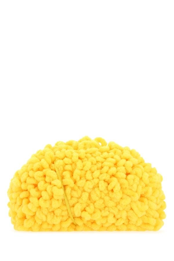 Yellow chenille mini clutch - 3