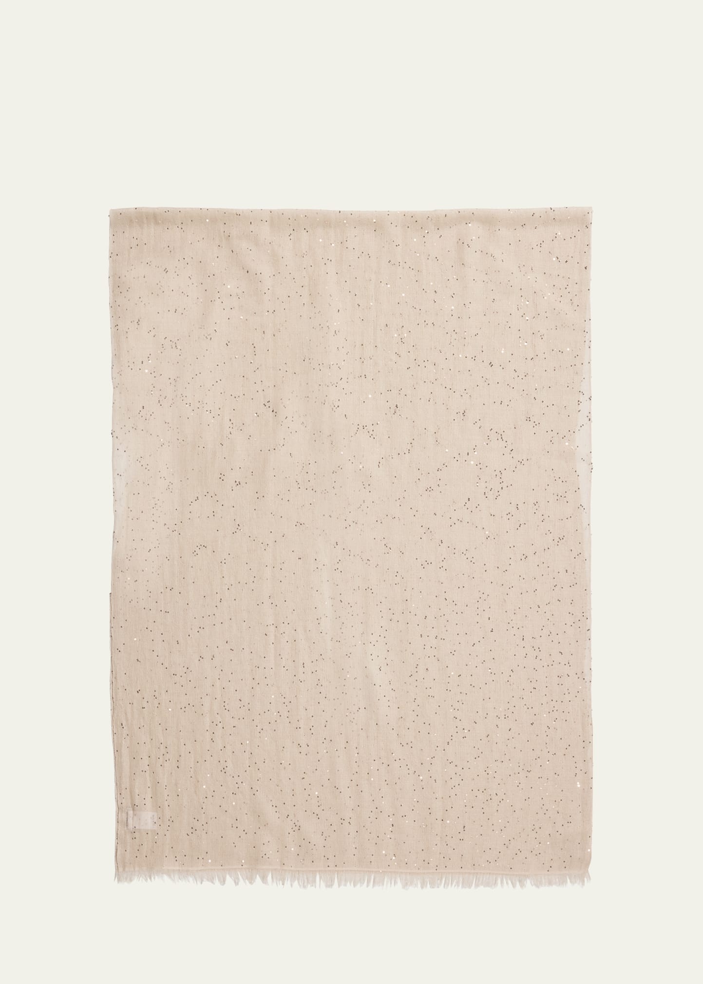 Linen Blend Embellished Scarf - 1