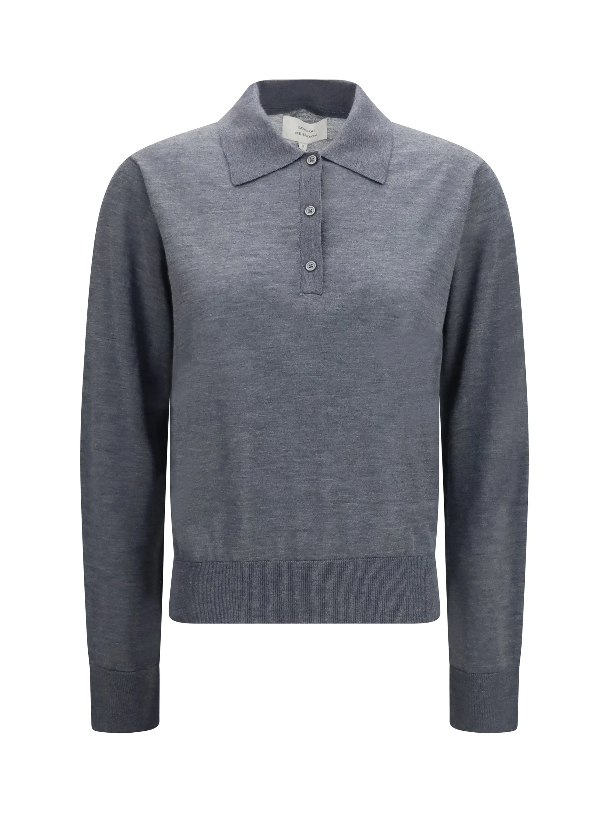 Loulou De Saison Miles Long-sleeve Polo Anthracite - 1