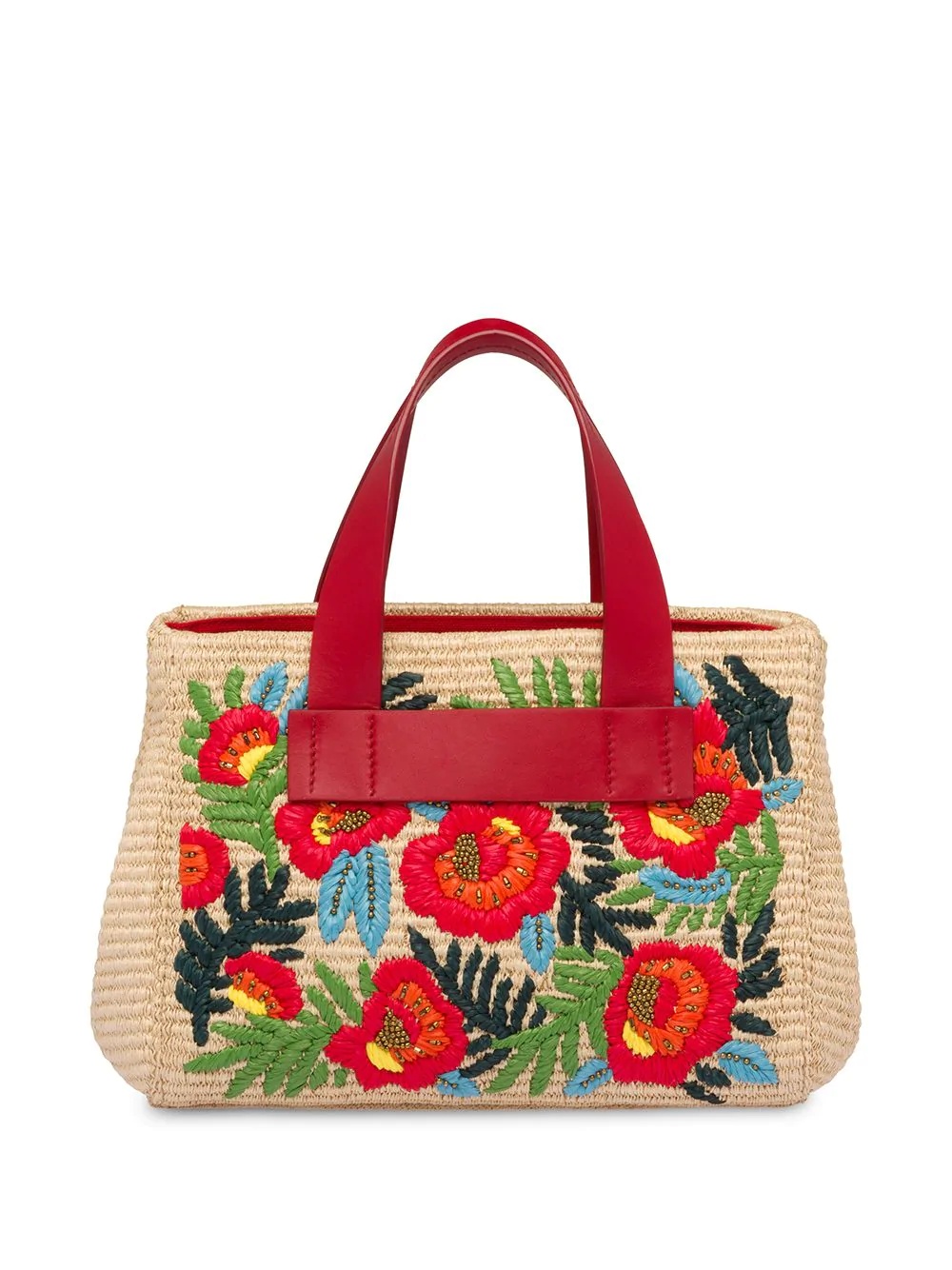 floral embroidered tote bag - 3