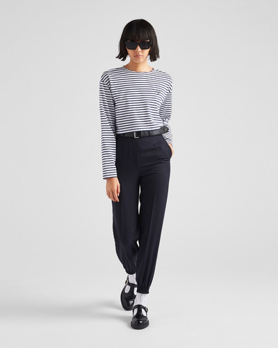 Prada Long-sleeved striped jersey T-shirt outlook