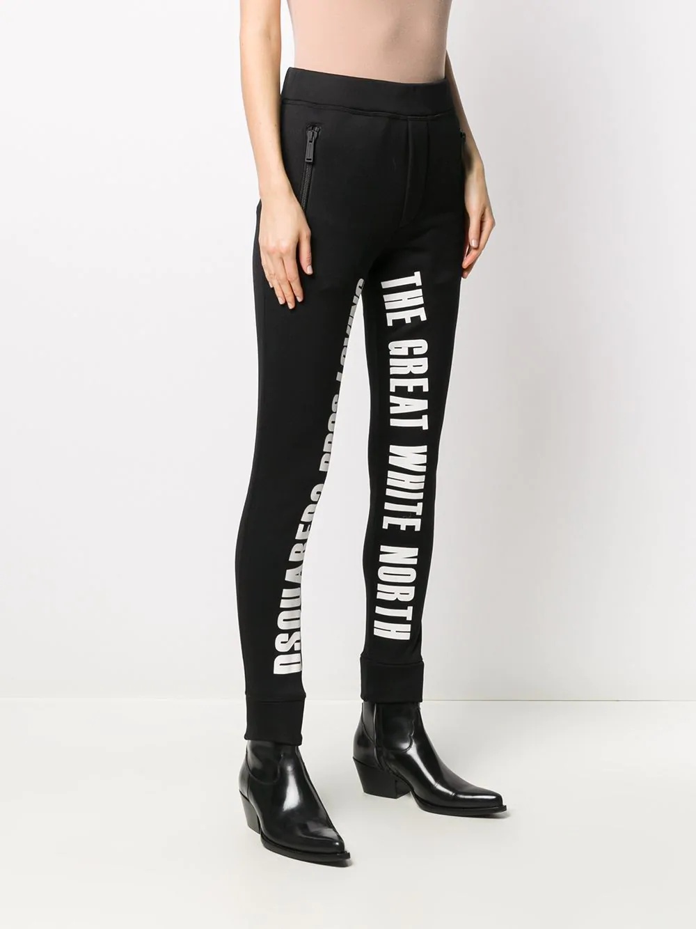 slogan print ski trousers - 3