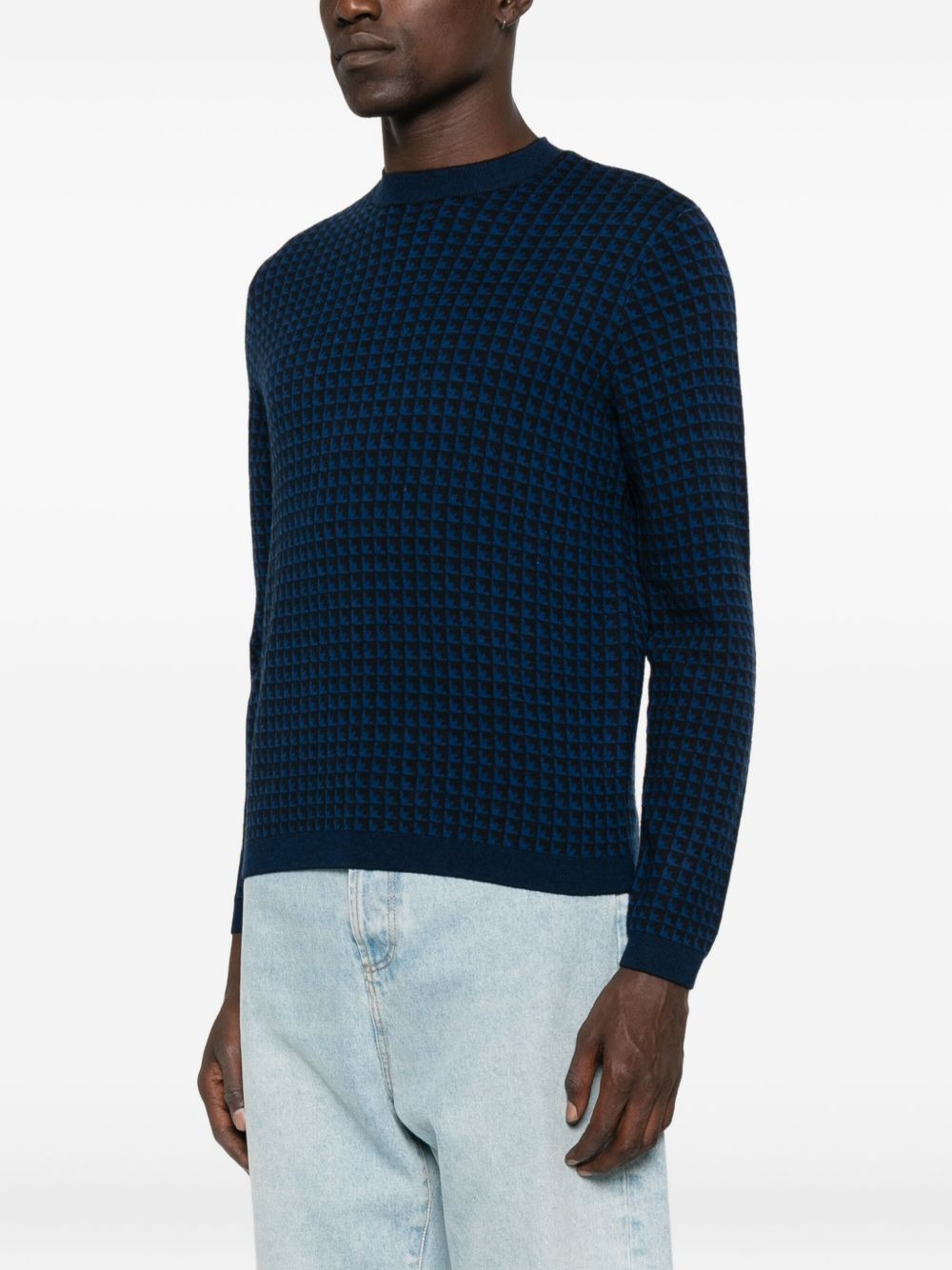 houndstooth wool sweater - 3