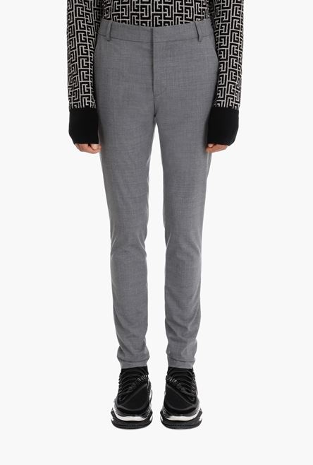 Gray wool pants - 5