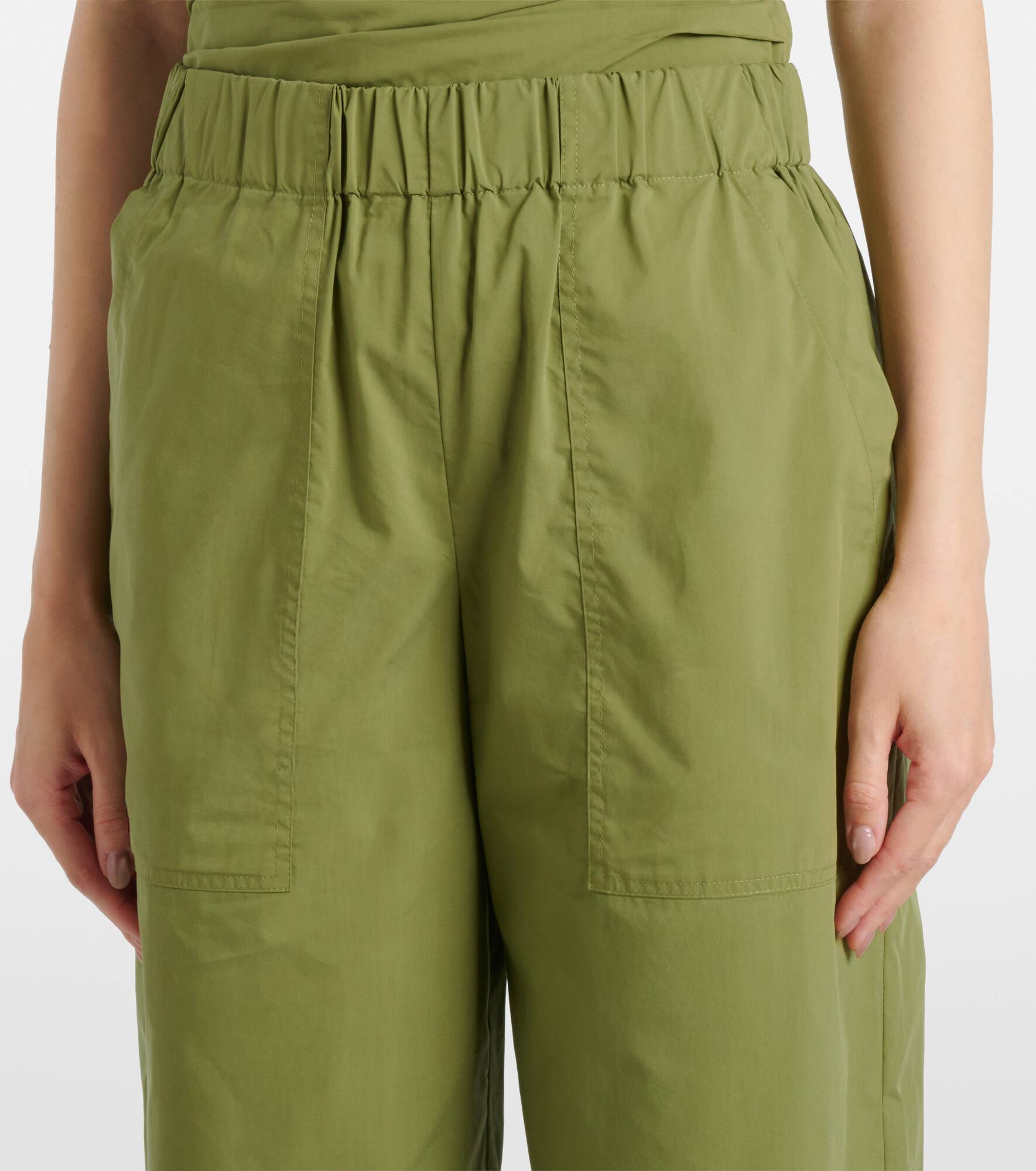 Arden cotton-blend wide-leg pants - 4