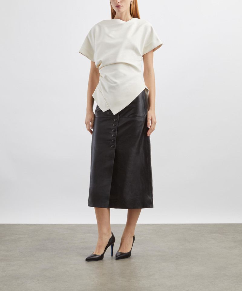 Maha Leather Midi Skirt 2