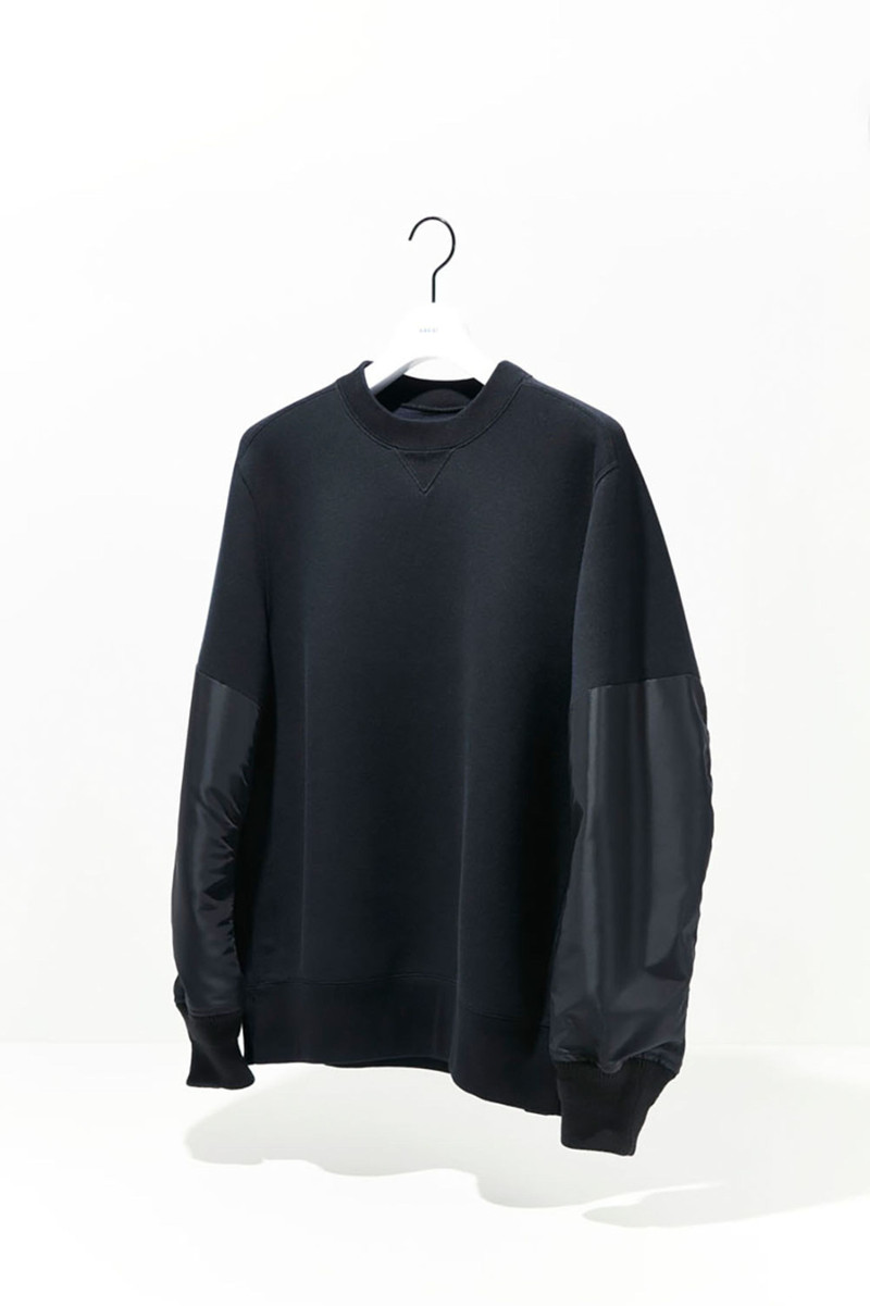 sacai Nylon Twill x Sponge Sweat Pullover outlook