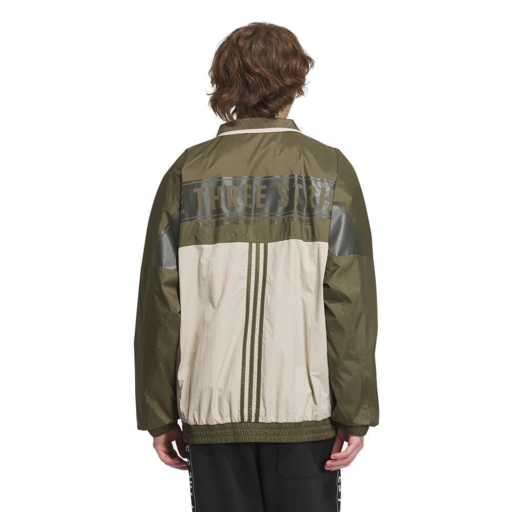 adidas Warding Oversized Fit Woven Full Zip Jacket 'Green White' IK7353 - 2