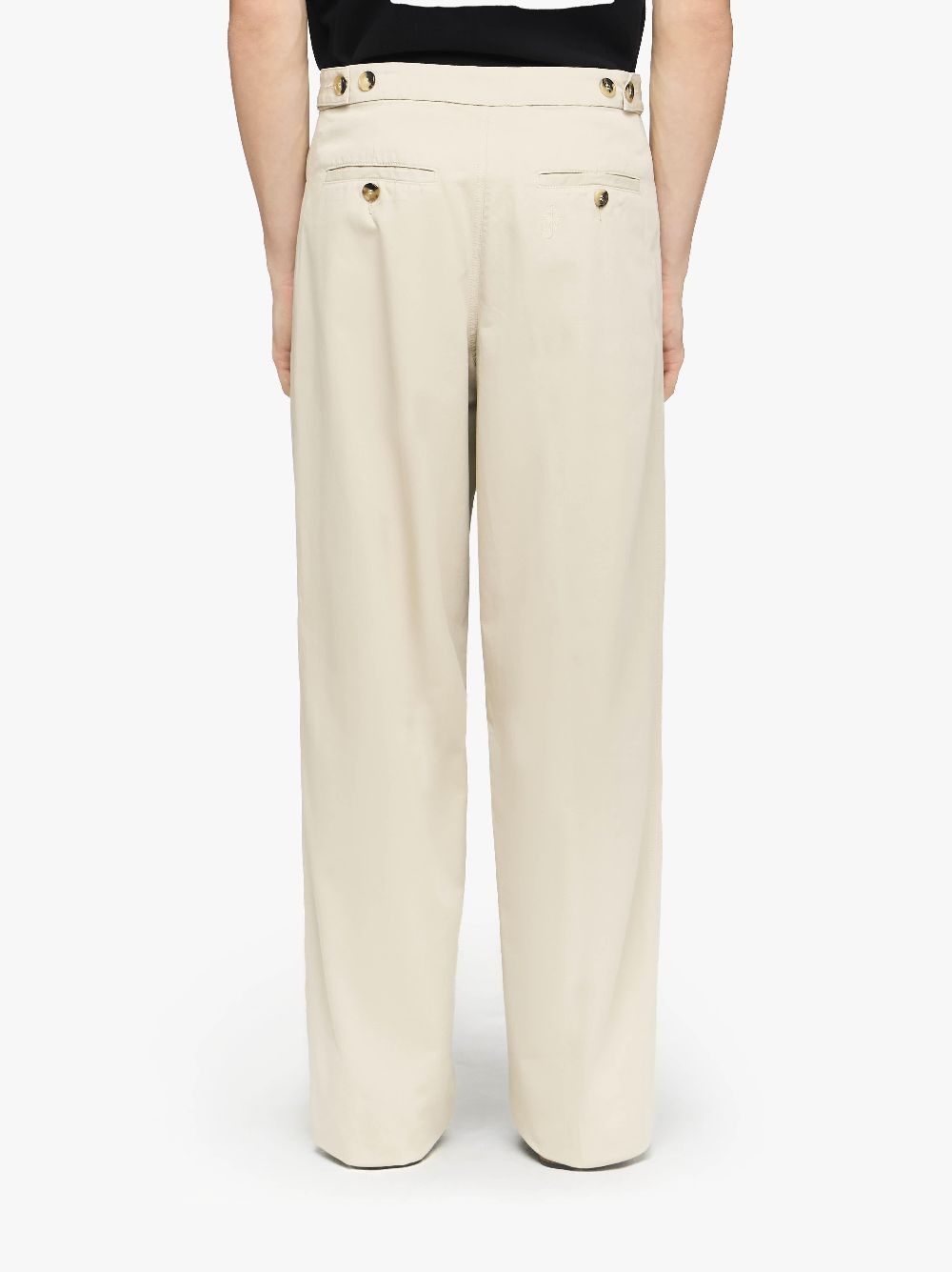STRAIGHT LEG TROUSERS WITH BUTTON DETAIL - 3