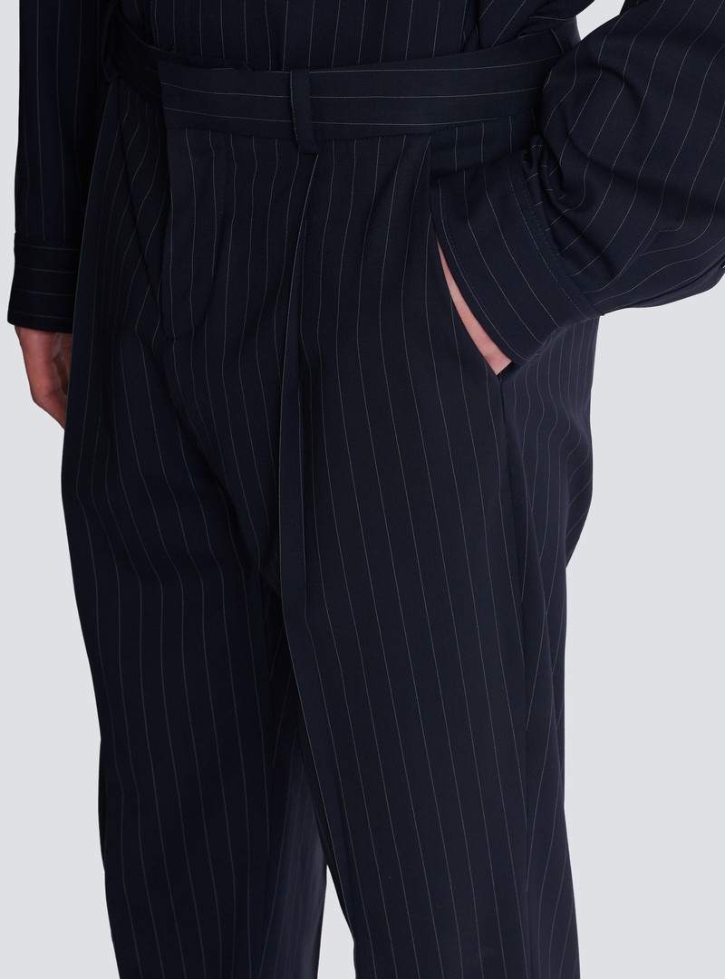 Straight-leg trousers in pinstripe wool 6