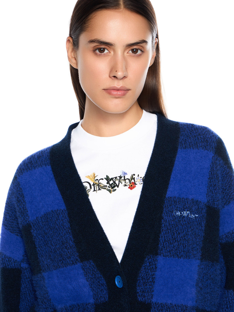 Jacquard Check Knit Cardigan 5