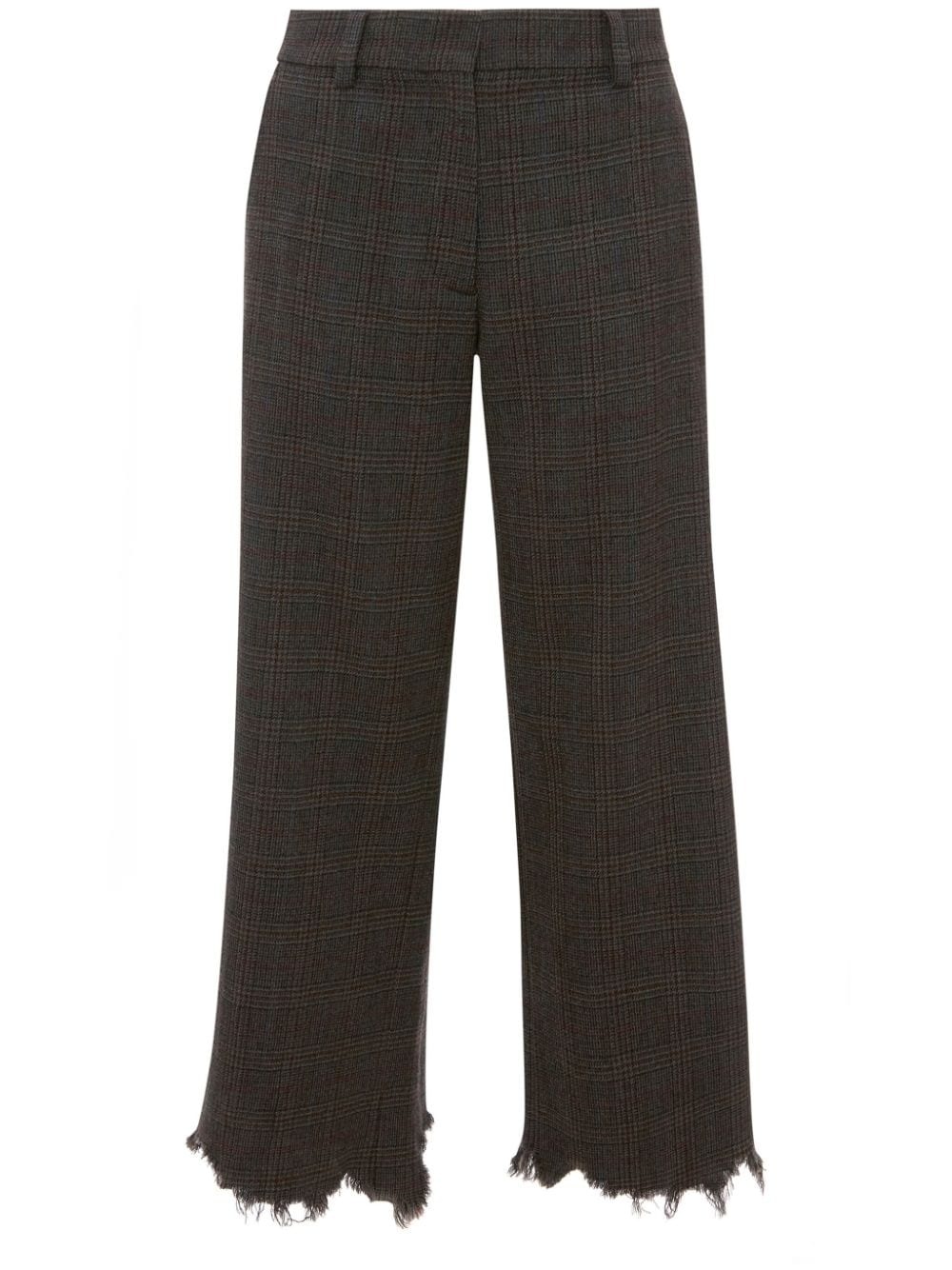 distressed-effect straight-leg trousers - 1