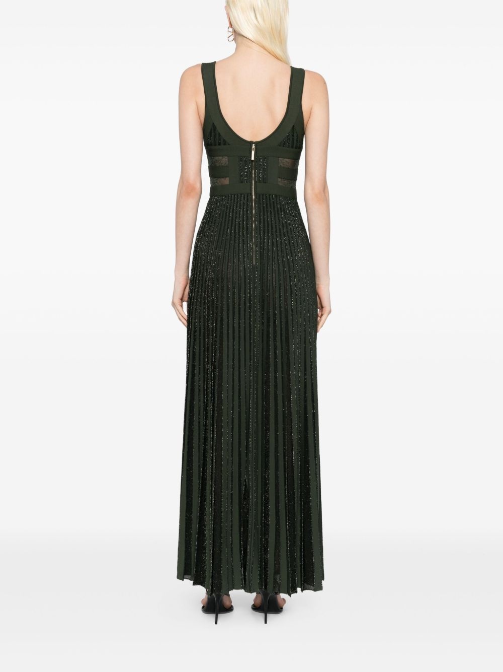 lace-insert dress - 4