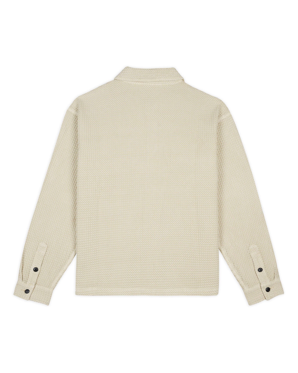 Waffle Button Front Shirt - Tan - 2