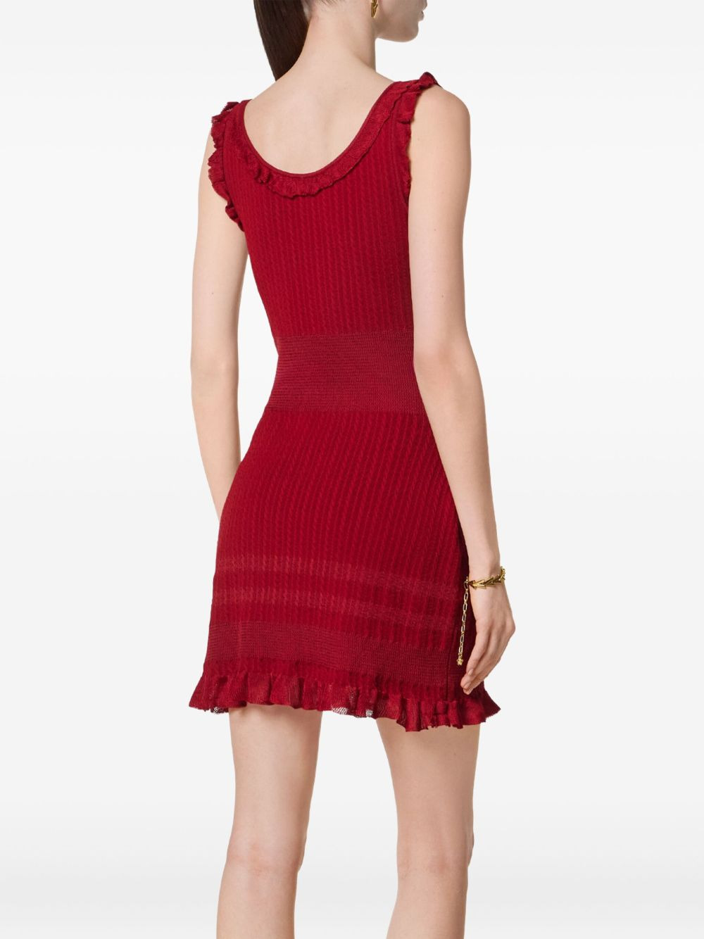 ruffled ribbed dress - 4