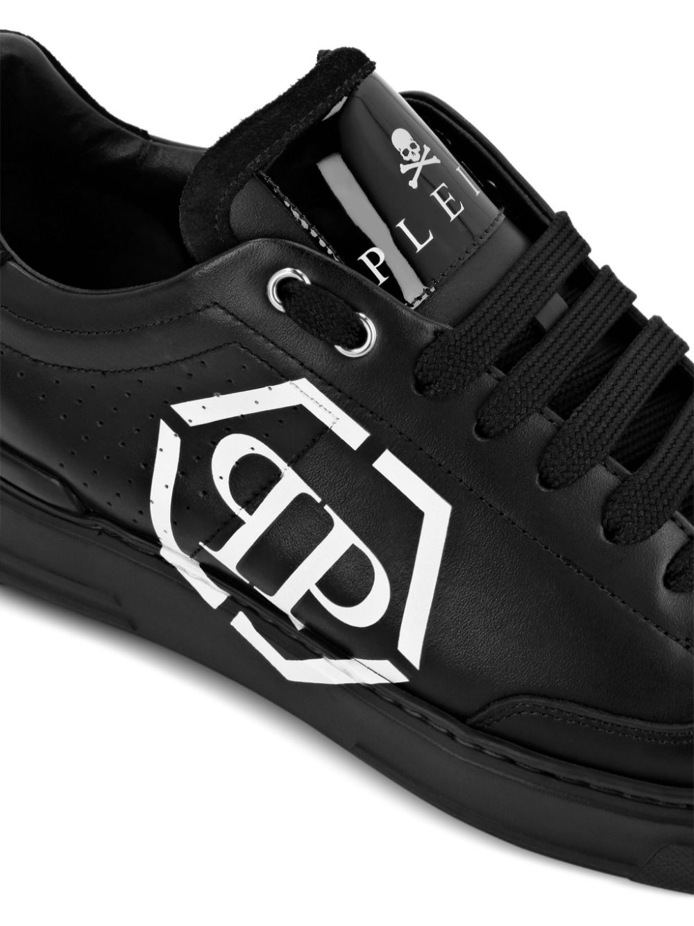Hexagon leather sneakers - 4
