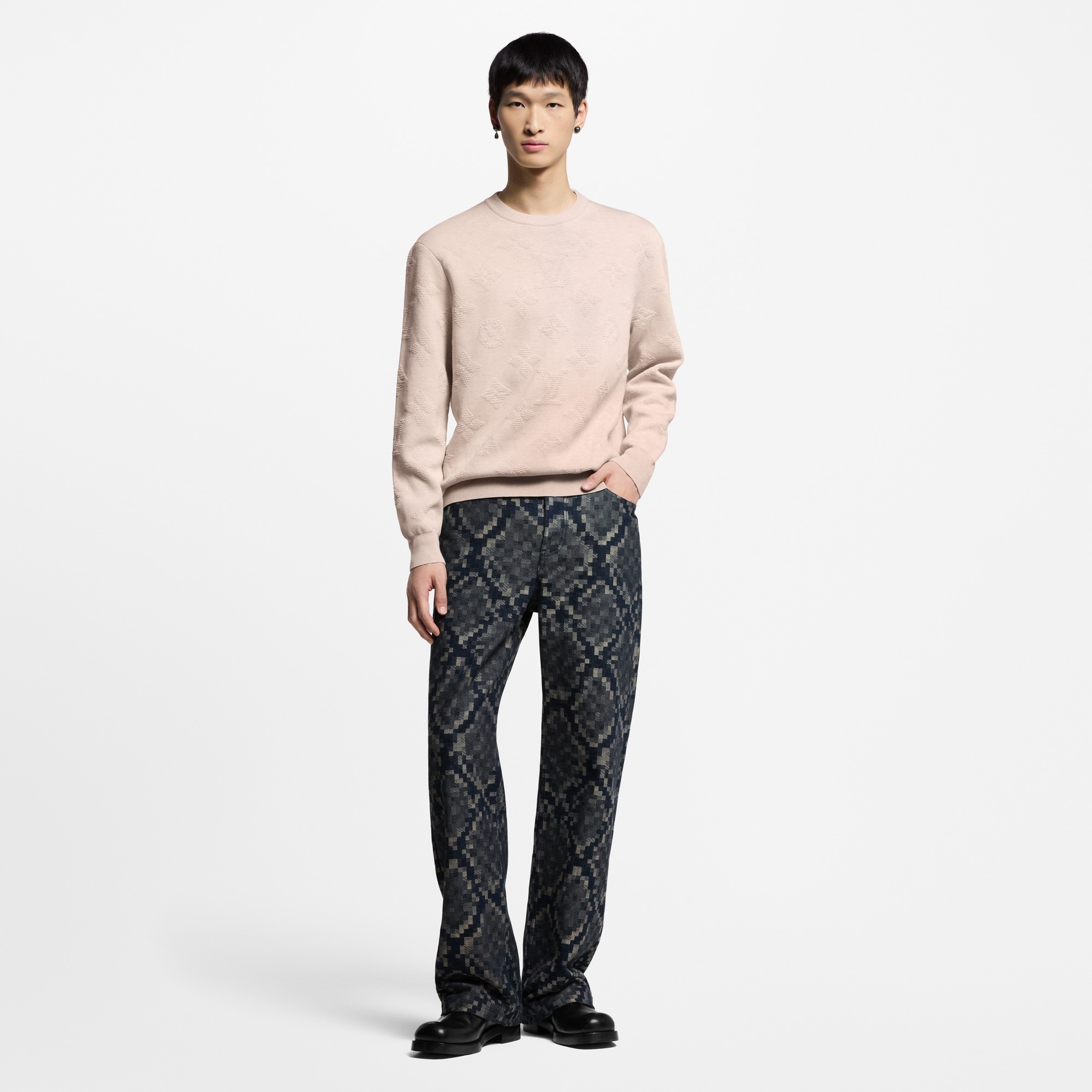 Monogram Embossed Pullover - 4