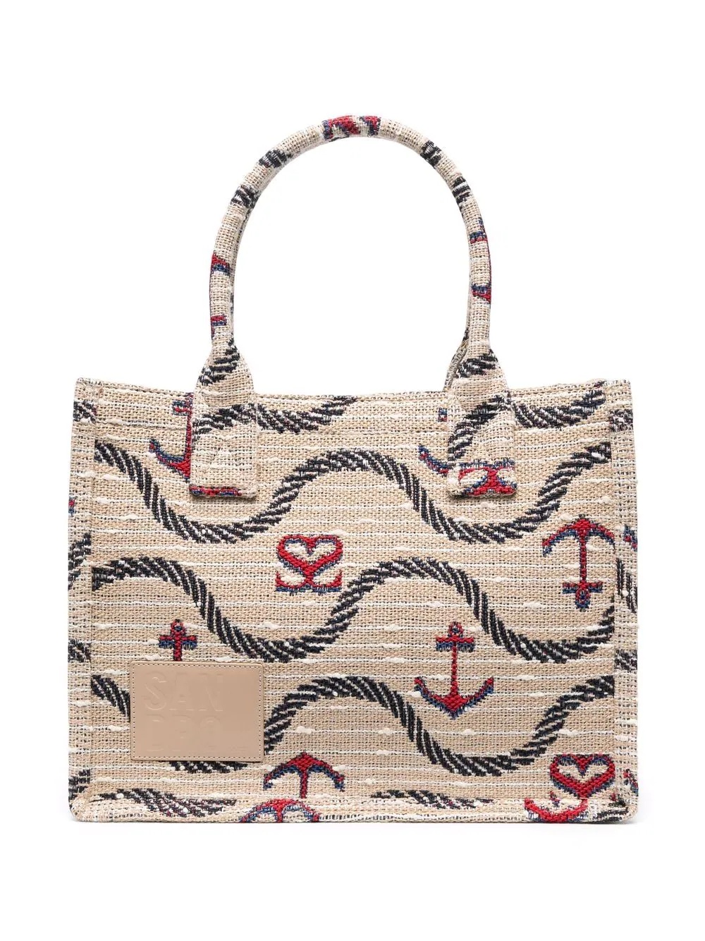 anchor-print jacquard tote - 1