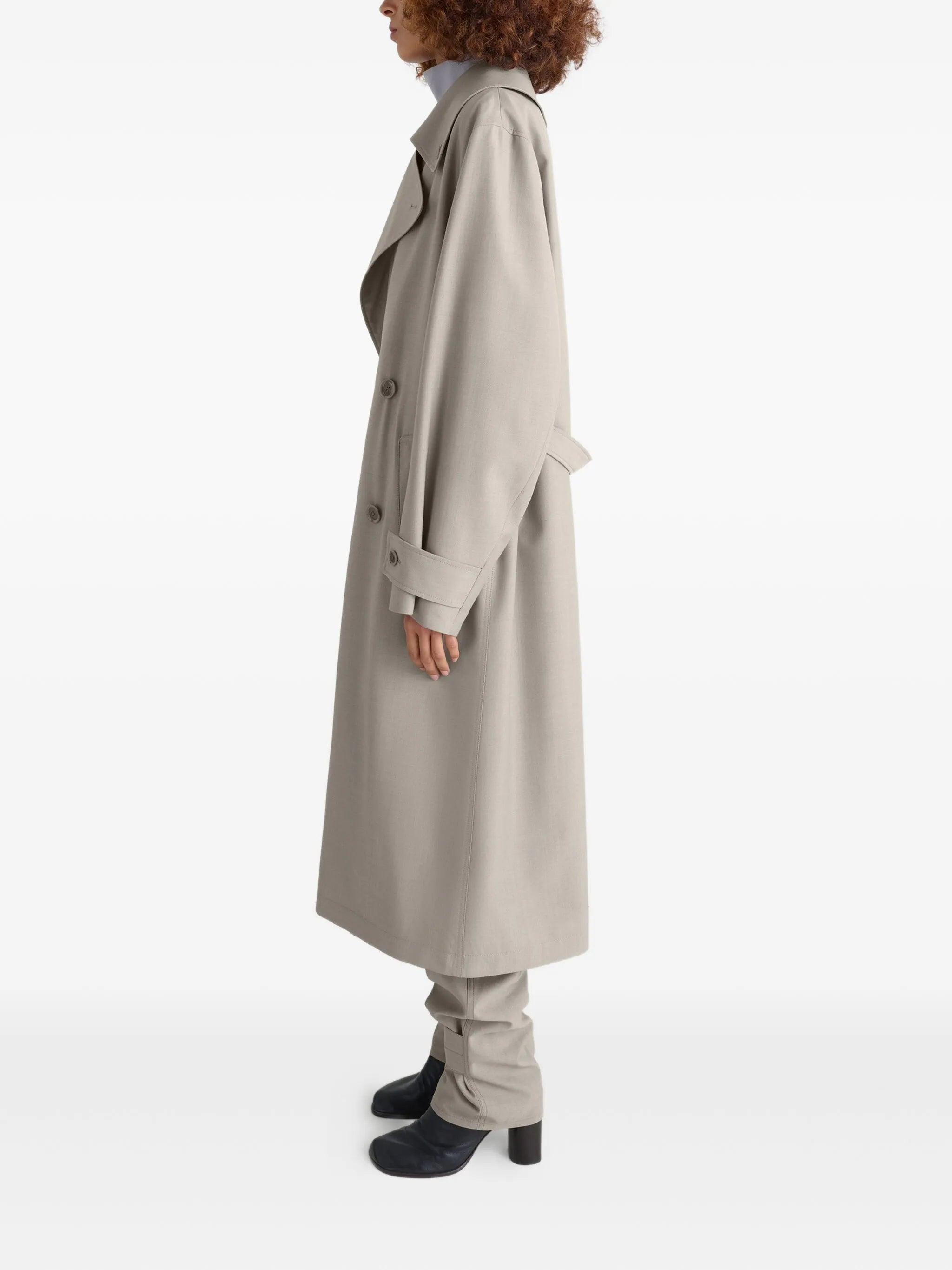 Lemaire Double-breasted Belted Trench Coat - 3