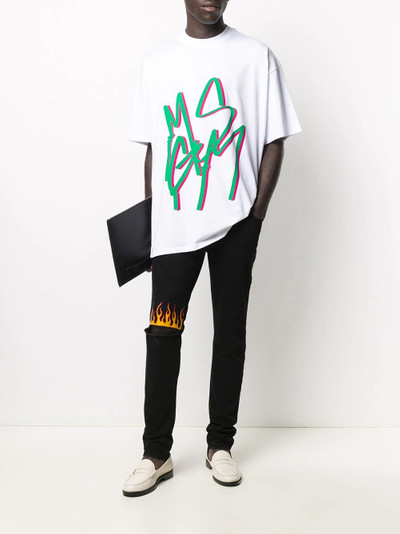 MSGM logo-print cotton T-shirt outlook