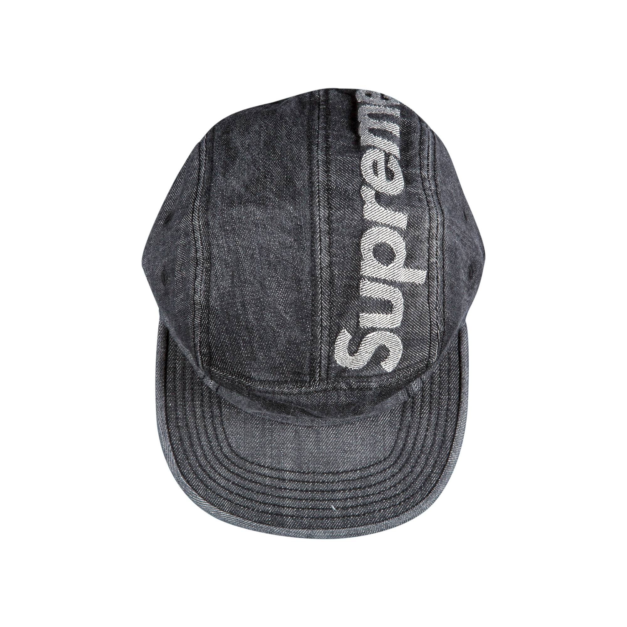 Supreme Top Logo Denim Camp Cap 'Black' - 2