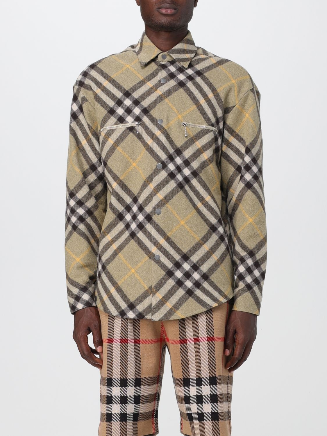 Burberry shirt in check pattern wool blend - 1