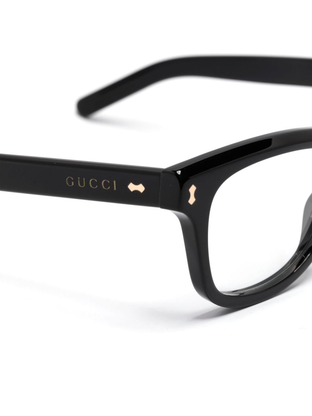 logo-debossed square-frame glasses - 3