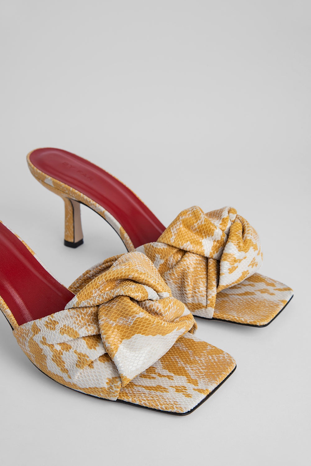Lana Saffron Snake Print Leather - 4