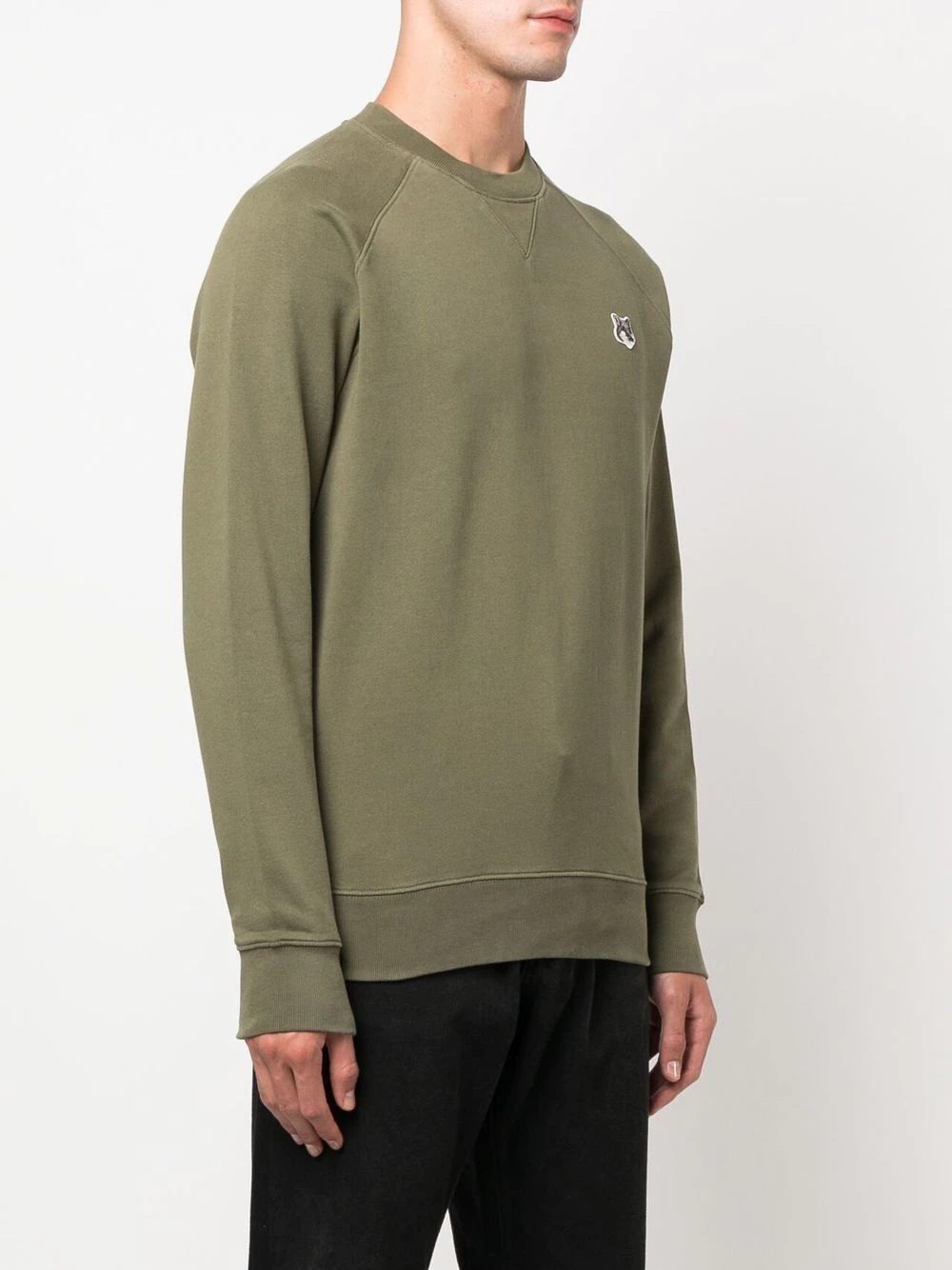 logo-patch crew-neck sweatshirt - 3