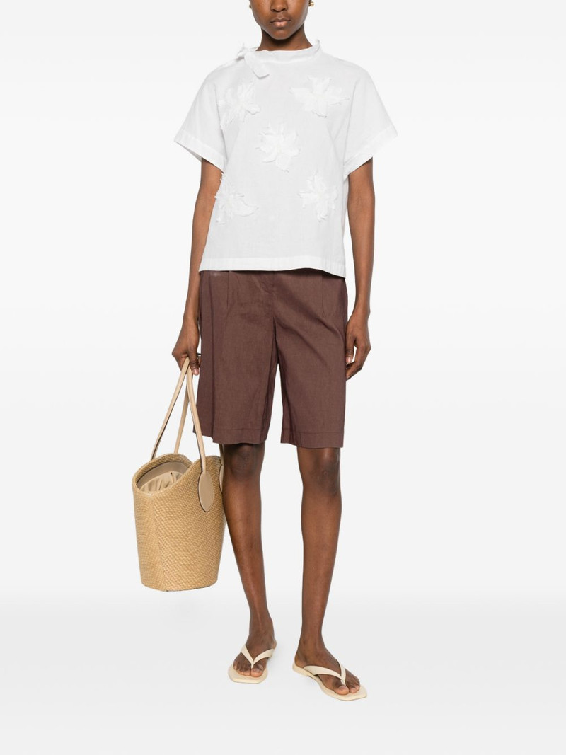 PESERICO floral-appliqué T-shirt outlook