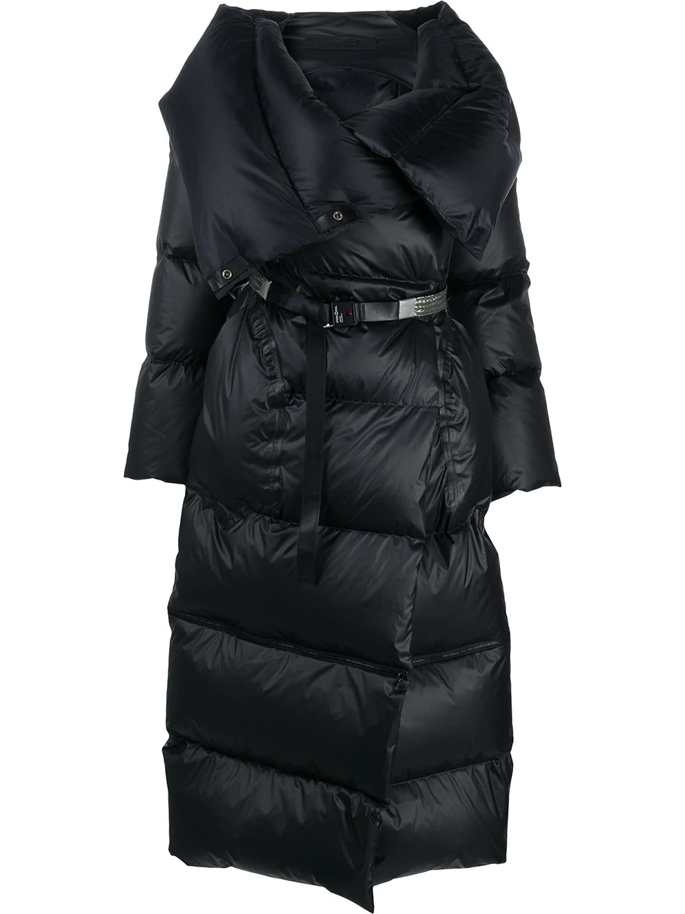 long leather puffer coat - 1