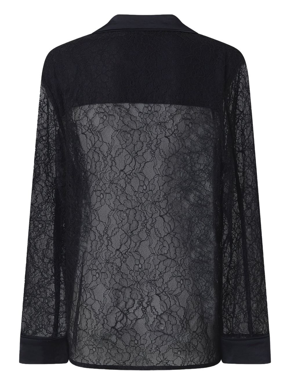 lace-panelled jacket - 2