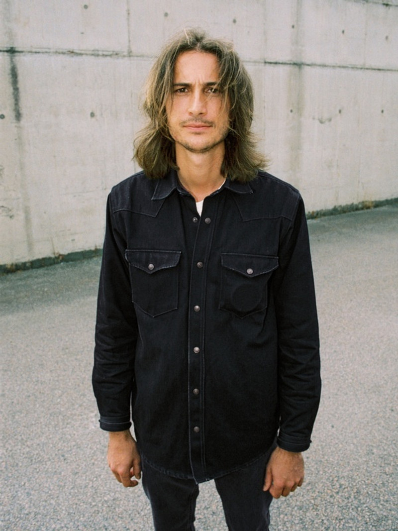 Nudie Jeans George Selvage Denim Shirt Dry Black outlook