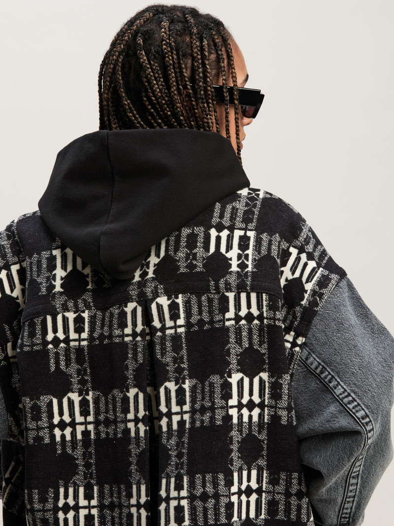 Denim Jacket Monogram checked insert 6