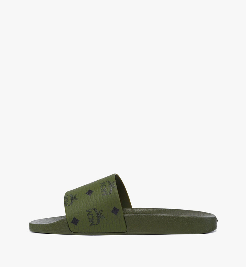 MCM Monogram Print Rubber Slides outlook