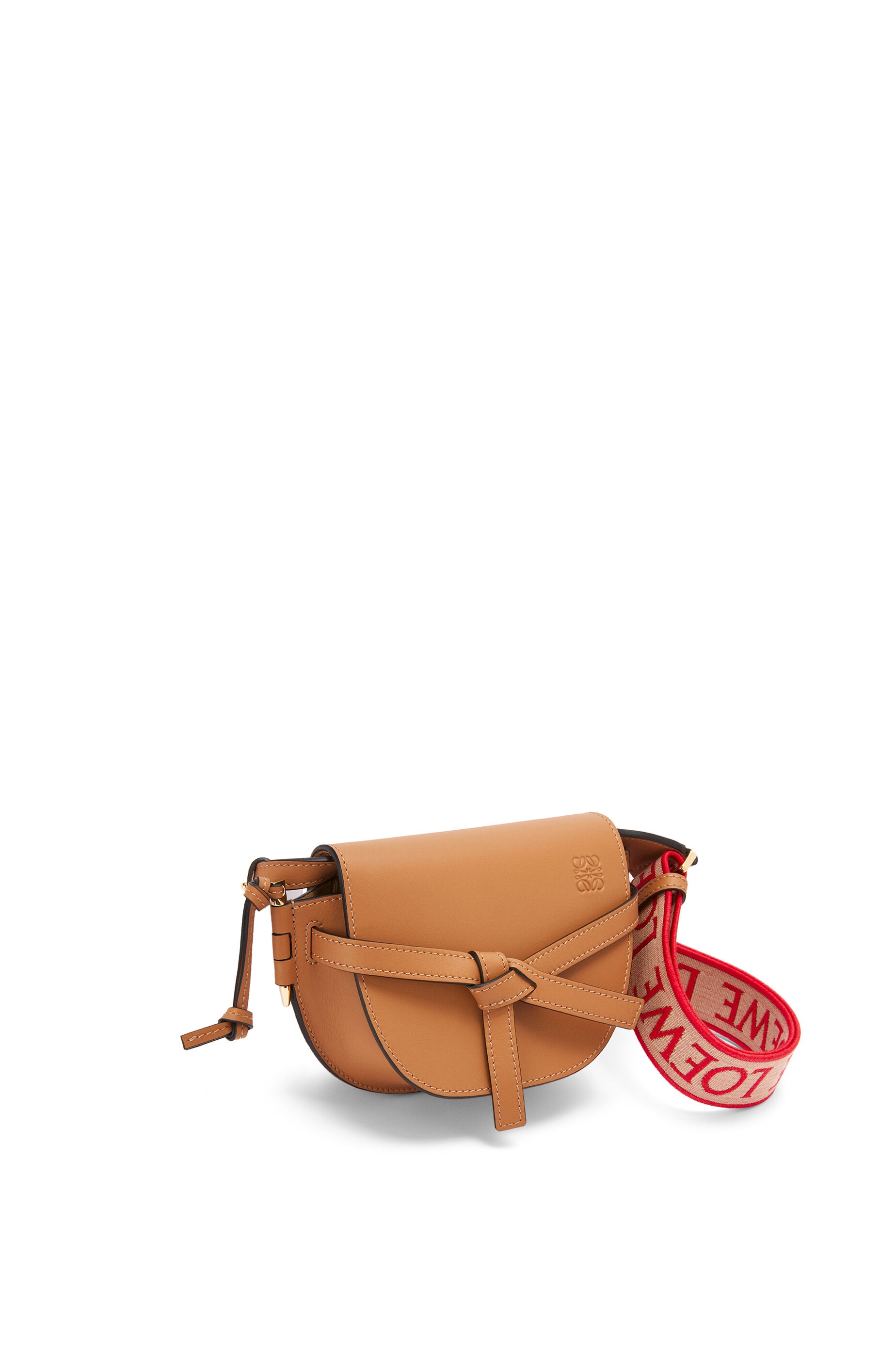 Mini Gate Dual bag in soft calfskin and jacquard - 3