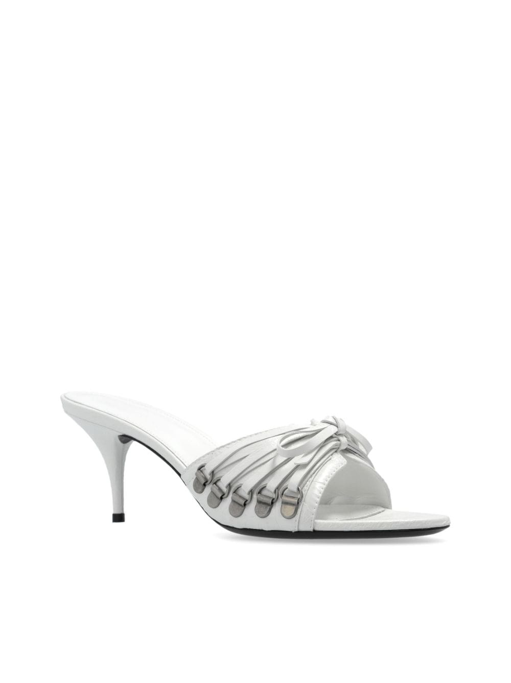 bow-detail leather mules - 4