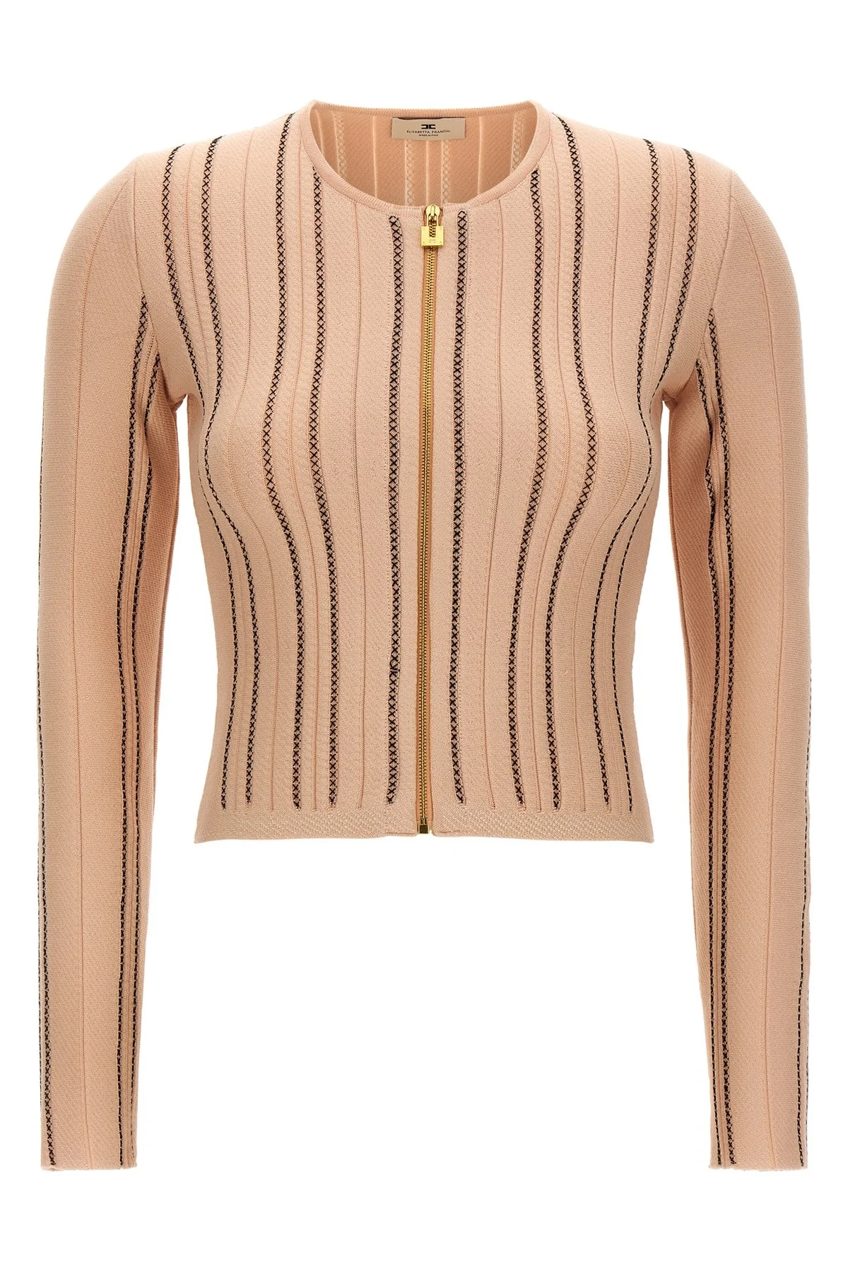 Cropped Knit Cardigan - 1