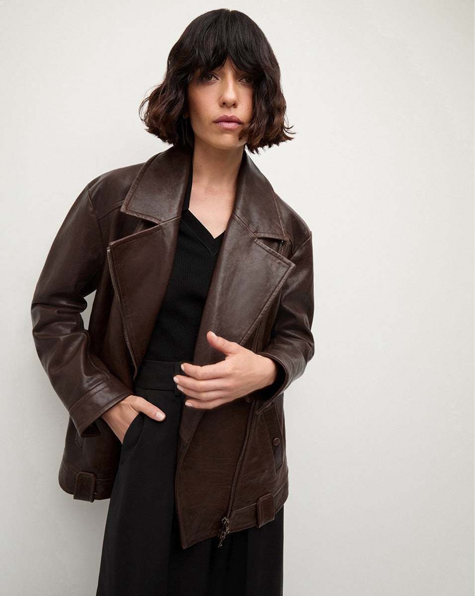 THANDIE LEATHER DICKEY JACKET - 2