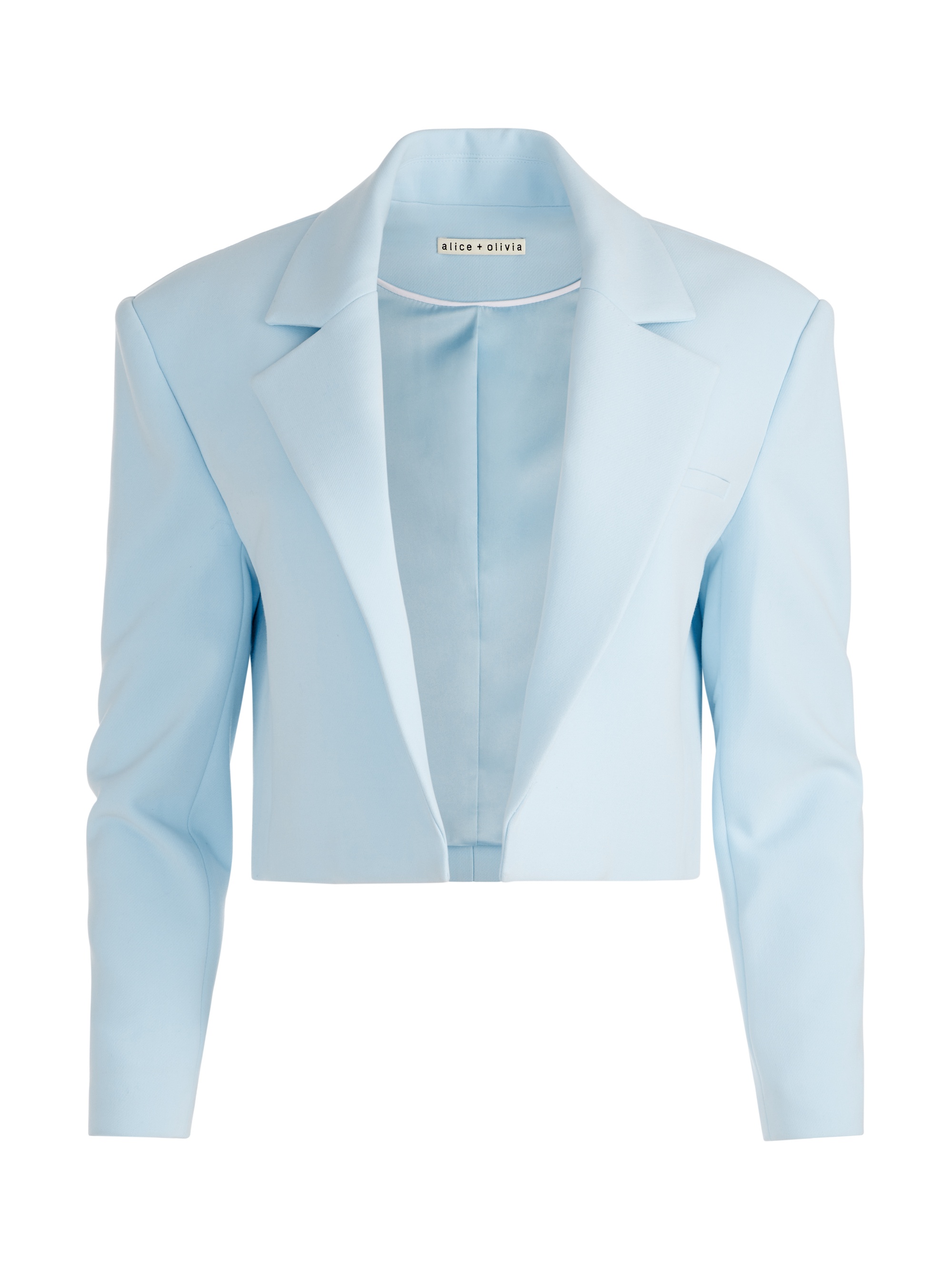 SHAN CROPPED RUCHED SLEEVE BLAZER - 1